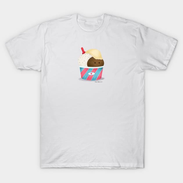 Cute Ice Cream T-Shirt by julianamotzko